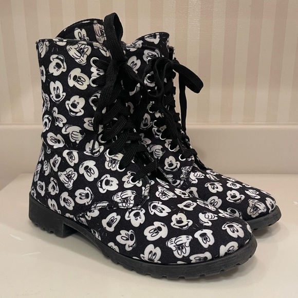 Disney Mickey Mouse Printed Zippered Ankle Boots - Picture 3 of 16